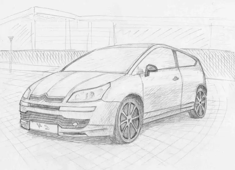dibujos a lápiz para colorear - citroen