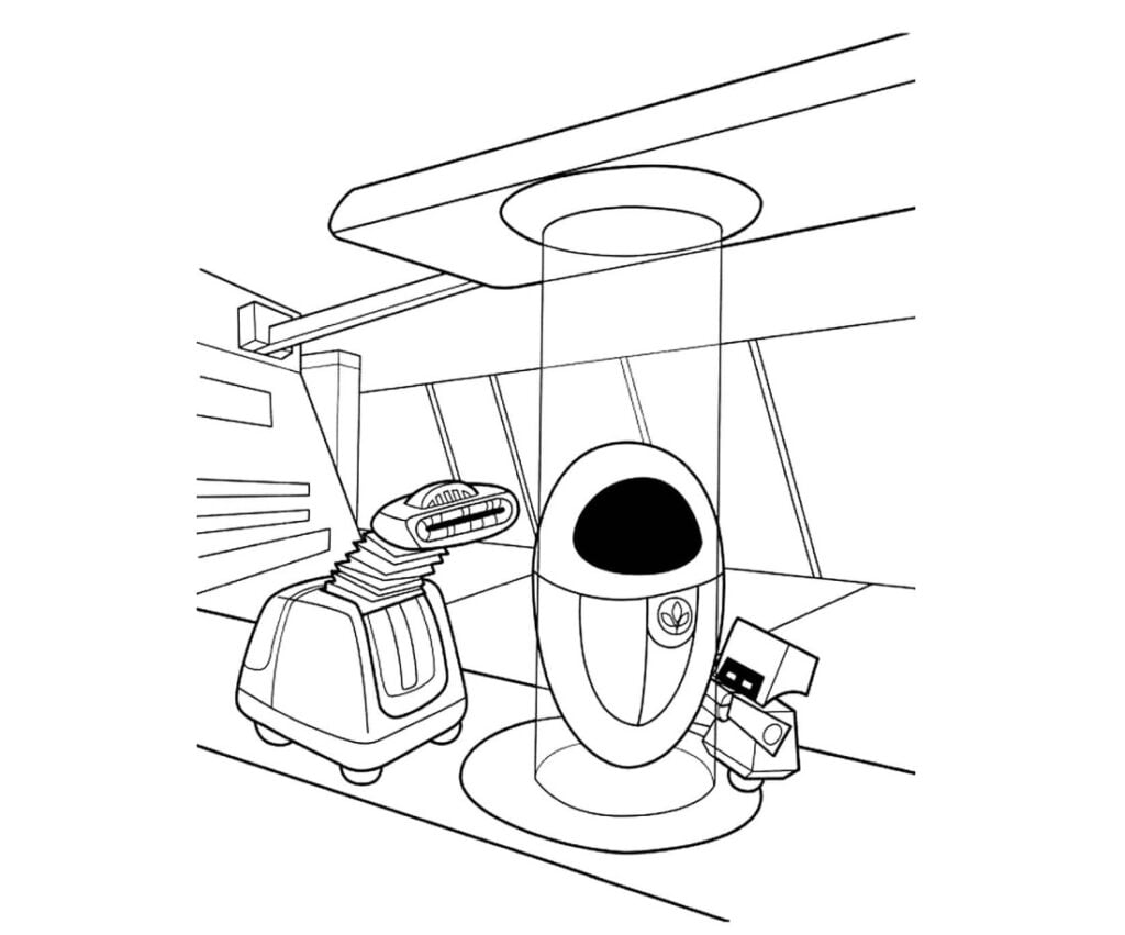 EVA-robot kleurplaten