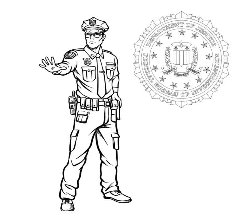색칠을 위한 FBI 경찰