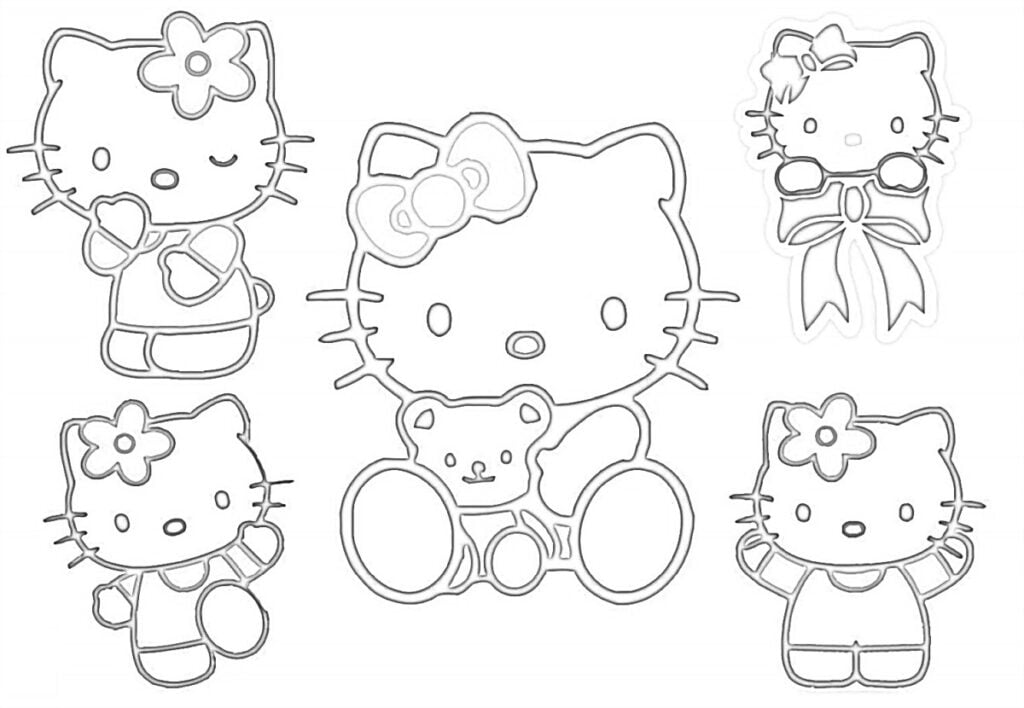 Hello Kitty para colorear