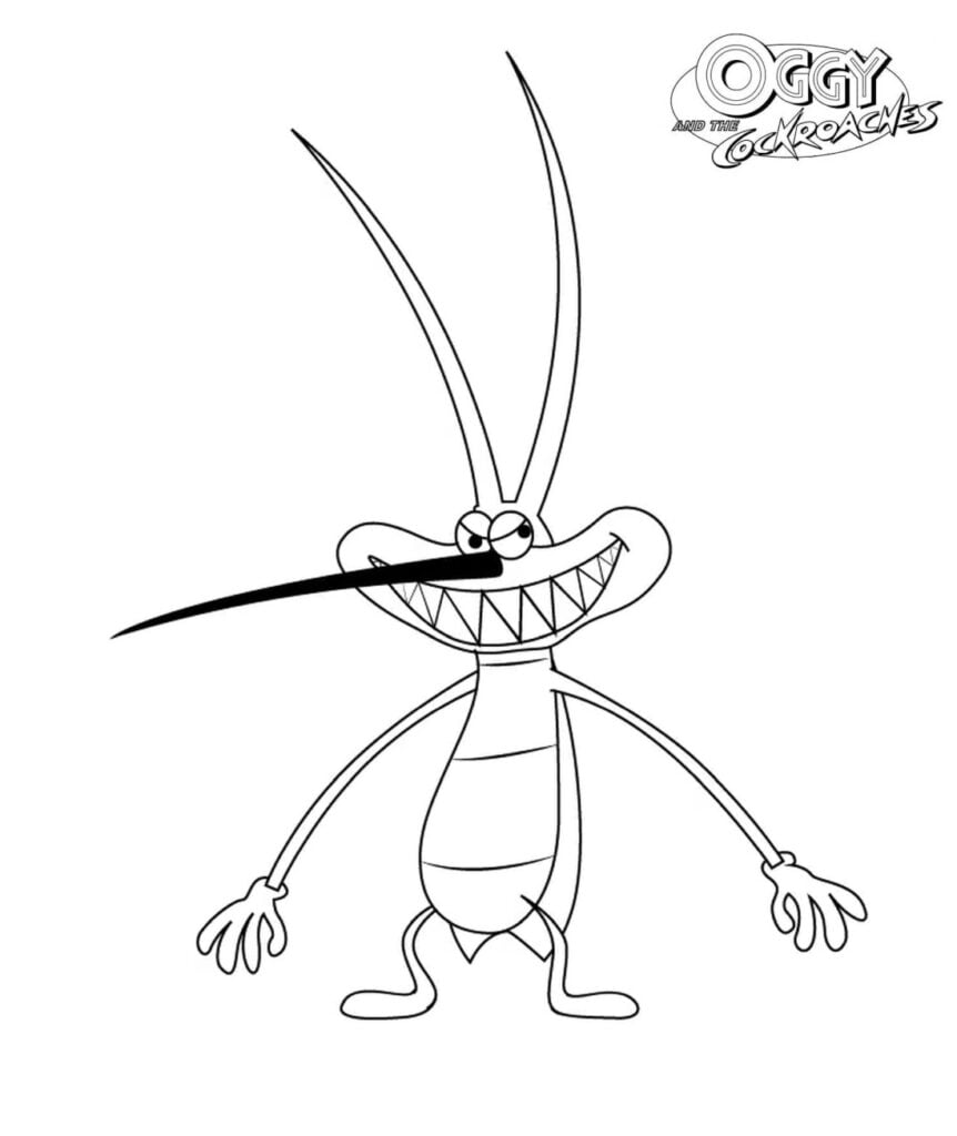 Dibujo de Joey la cucaracha para colorear