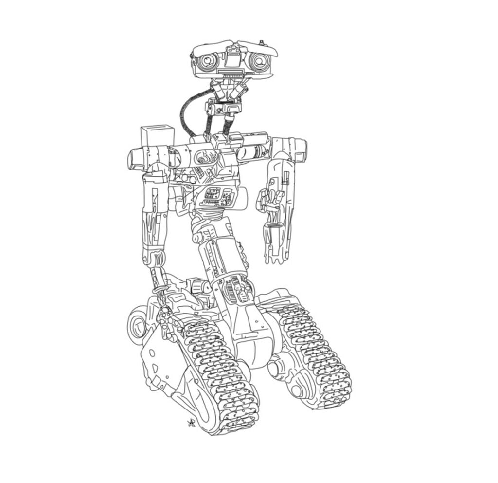 Робот Джонні для розмальовки