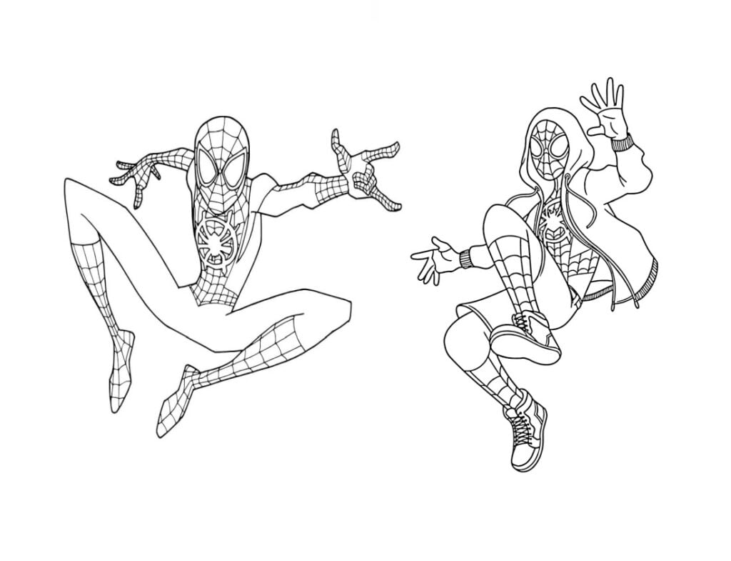 Dibujos de Miles Morales para colorear