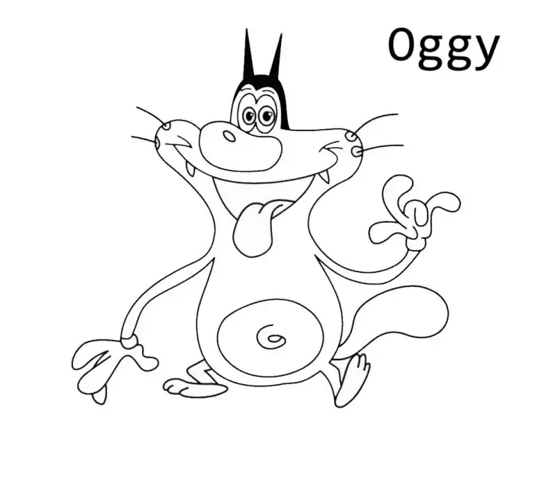 Oggy Ogis színezőéhez