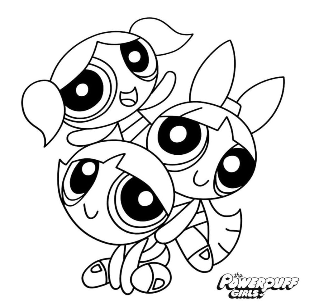 powerpuff kızları boyama sayfaları 