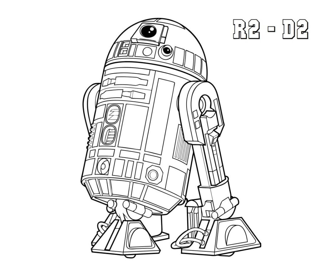 Robô R2 D2 para colorir