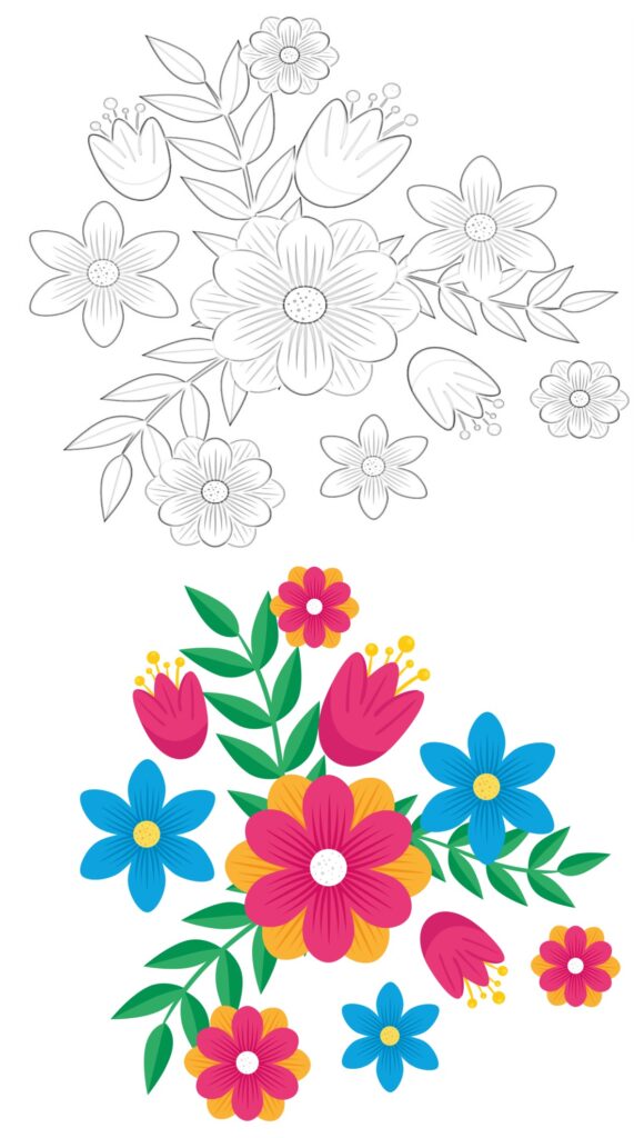 Disegni da colorare di fiori