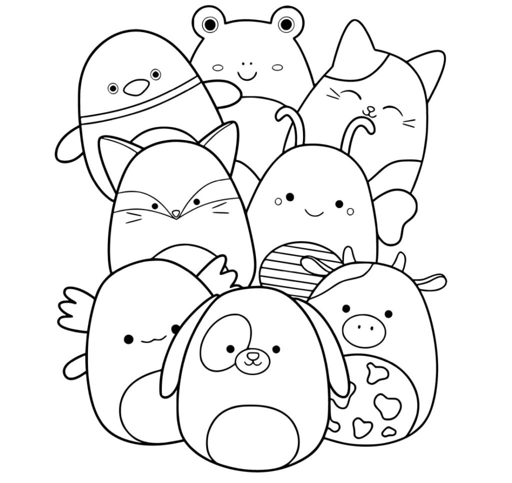 squishmallow Squishmallowin värityskuvat 