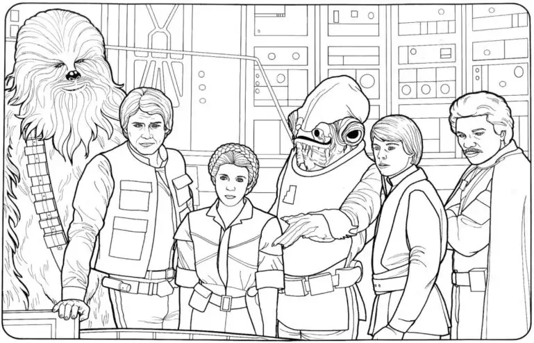 Star Wars - Přátelé. Vybarvěte obrázek.