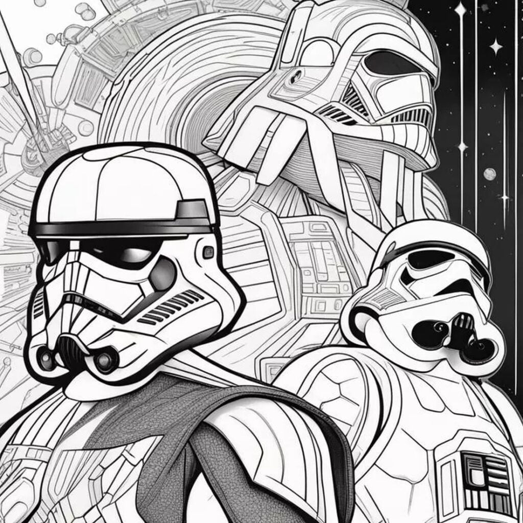 Starwars drawing para sa pagkukulay