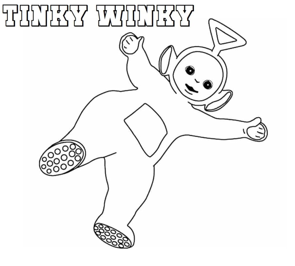 Tinky Winky untuk mewarnai