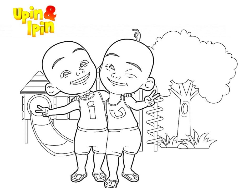 Upin & Ipin omalovánky