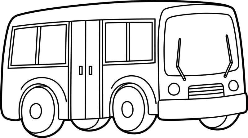 Disegno autobus da colorare.