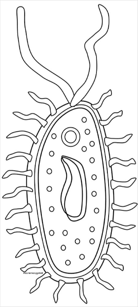 microben en bacteriën kleurplaat