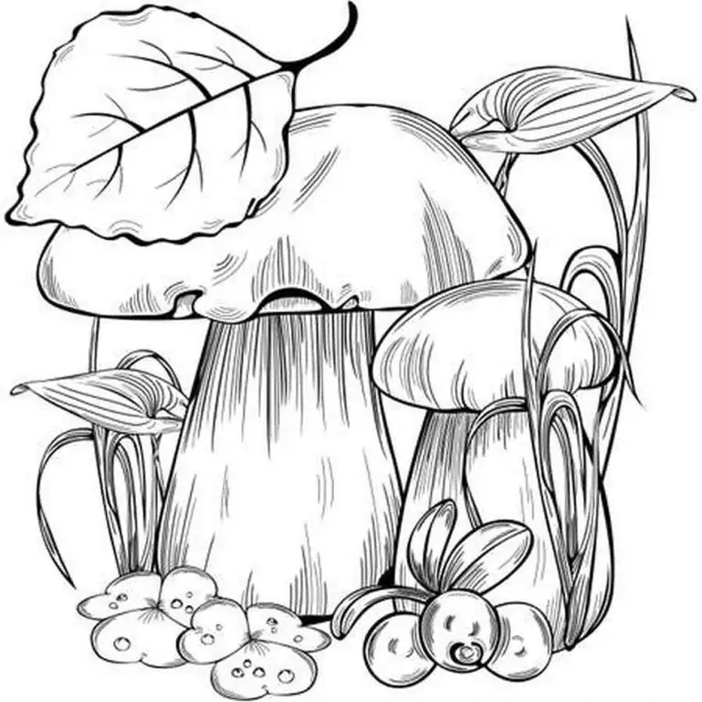 Pilze Ausmalbilder 🍄