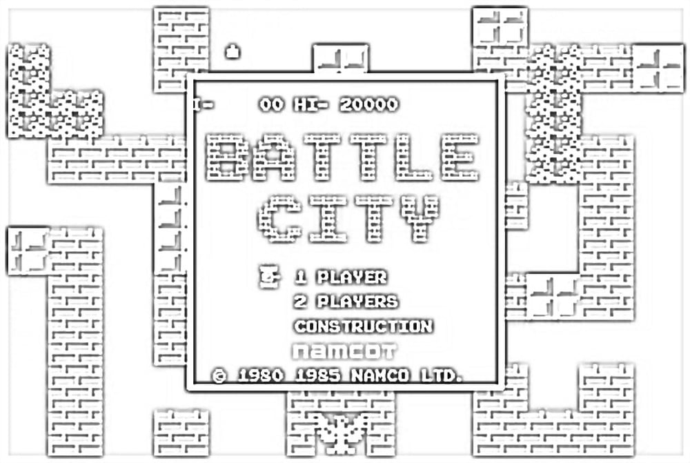 Battle city tank city для розмальовки