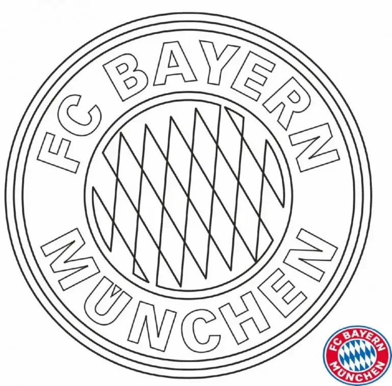 Miuncheno Bayern FCB Bavarijos klubo herbas spalvinimui