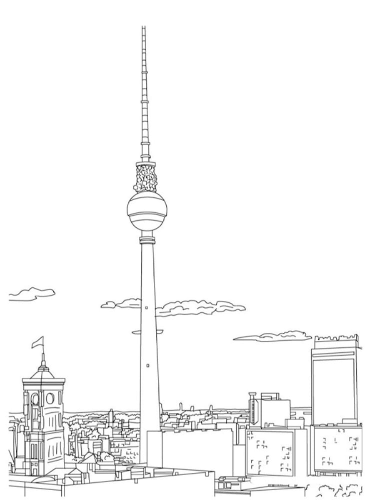 Città di Berlino da colorare