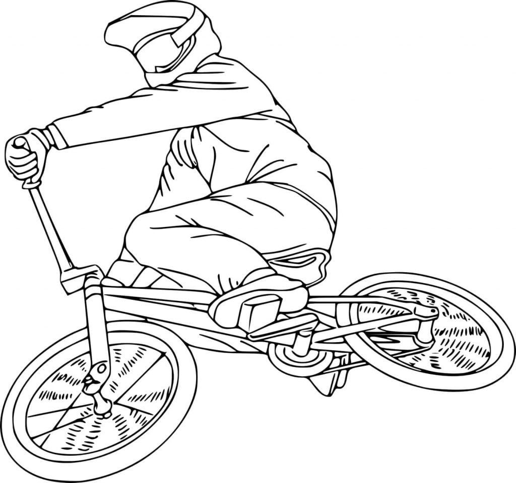 Bicicleta BMX para colorear