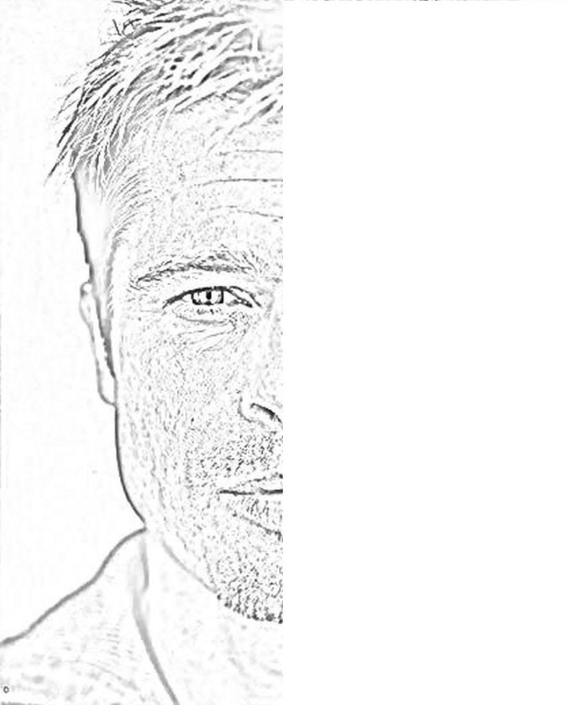 Disegno di Brad Pitt