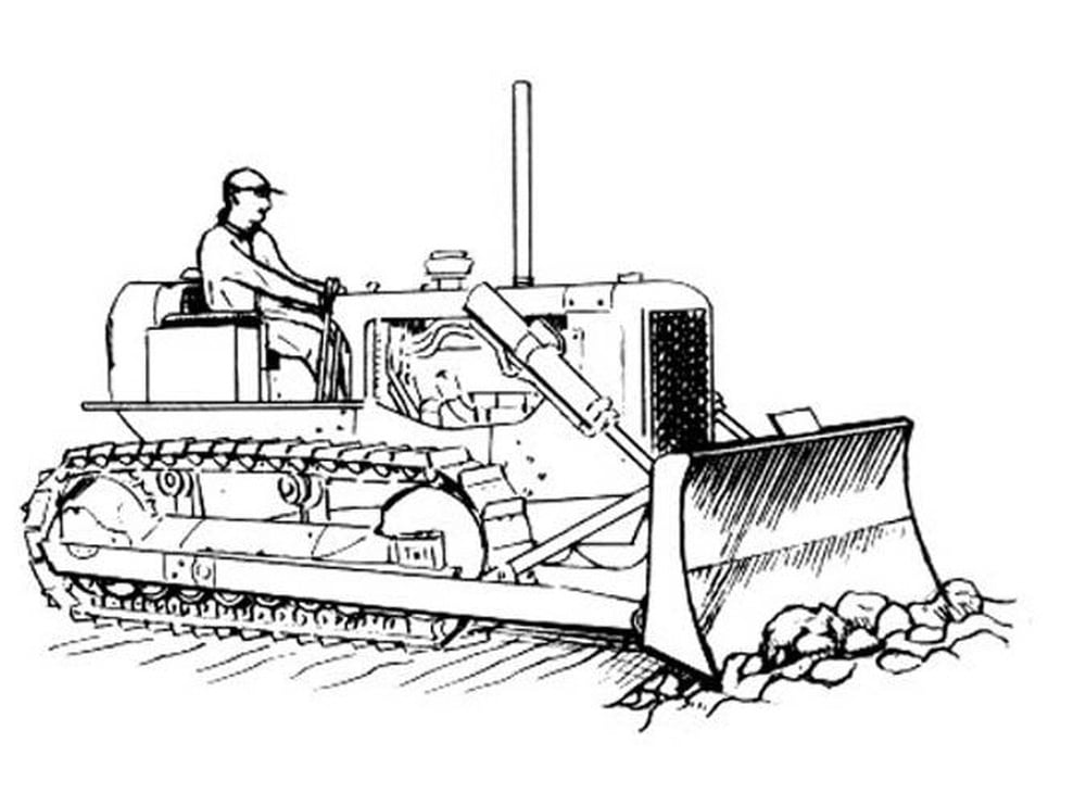 Bulldozer coloriage