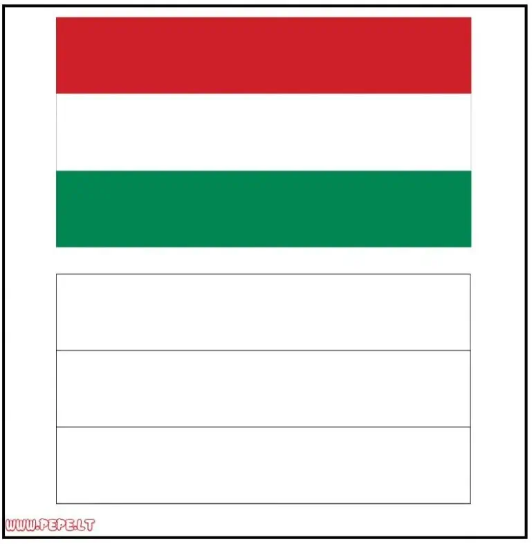 Bulgarijos trispalvė vėliava piešinys vaikams spalvinti
