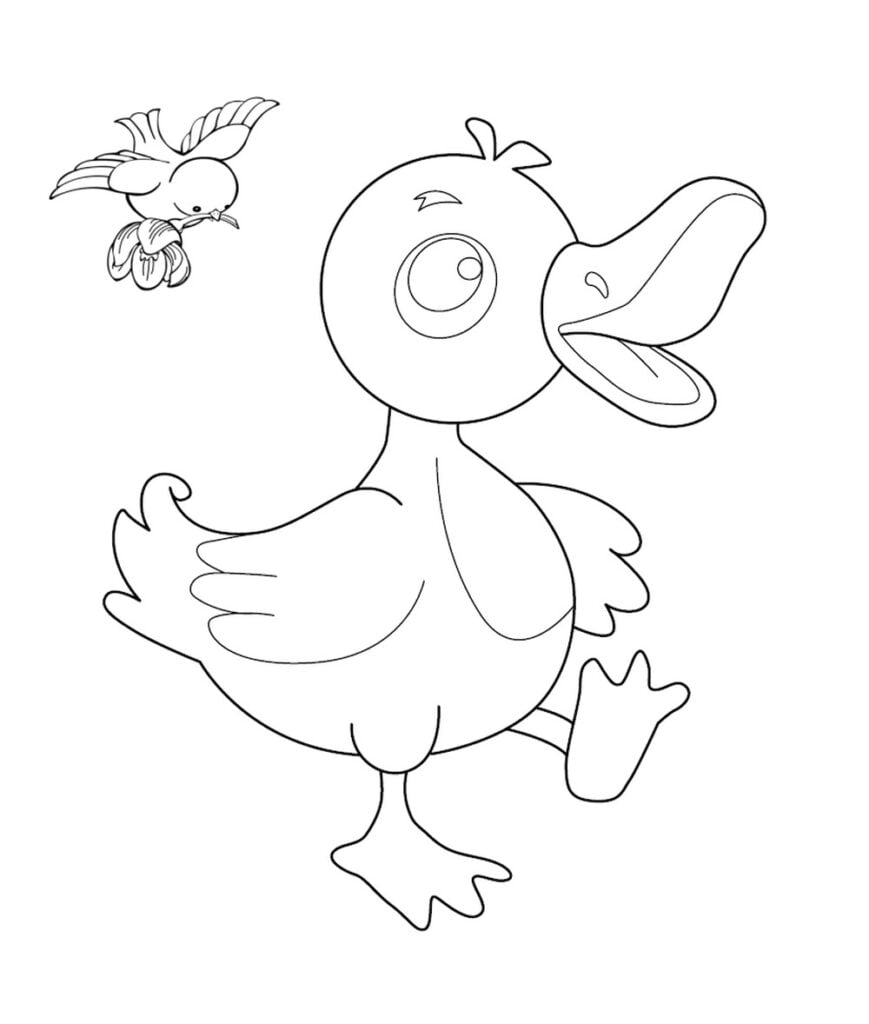 Cute nga duck drawing