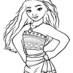 Moana Vaiana desene de colorat