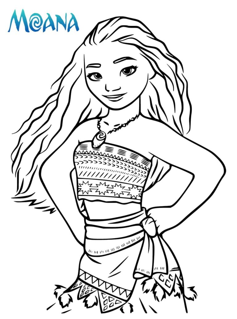 Moana Vaiana dibujos para colorear