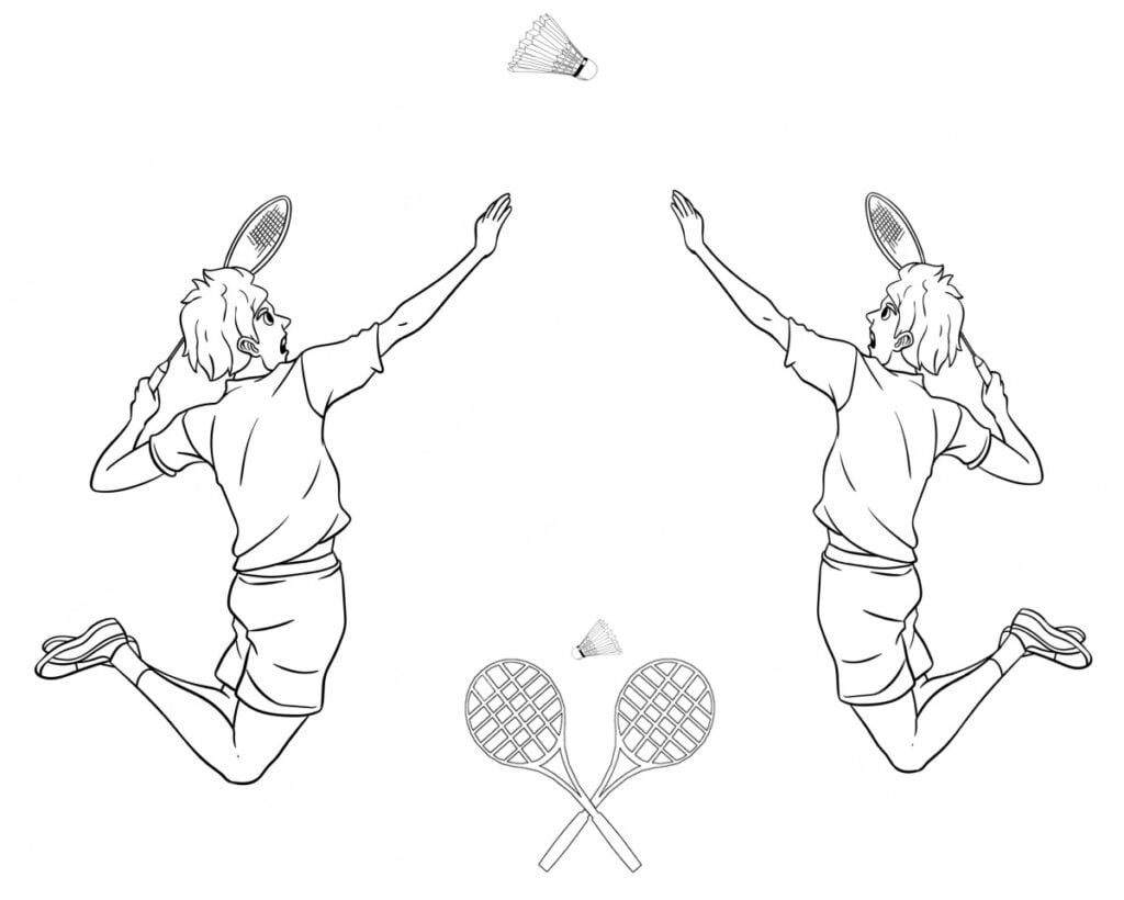 Badmintonas spalvinimui