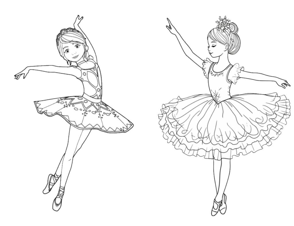 Ballerinas để tô màu