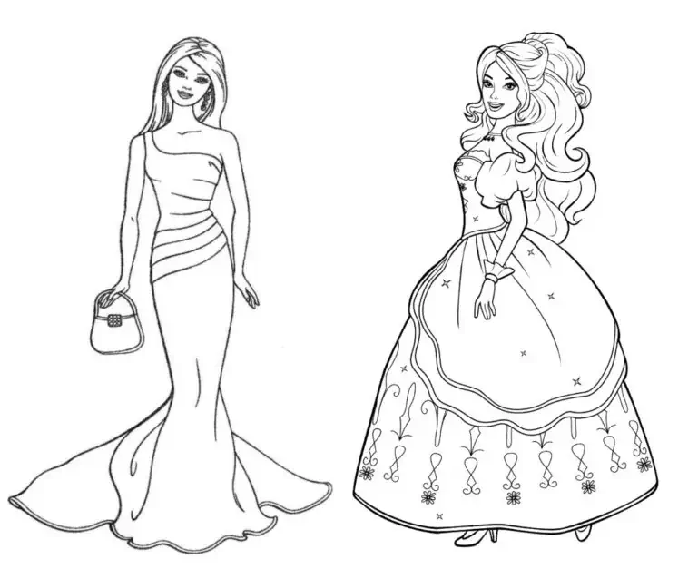 Barbie printsess nukk värvimiseks
