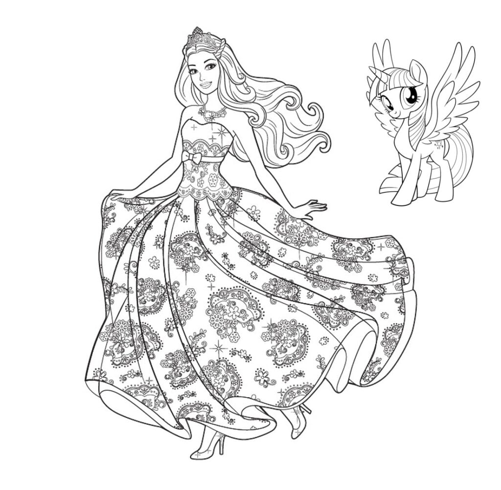 باربي الأميرة الرسم للتلوين