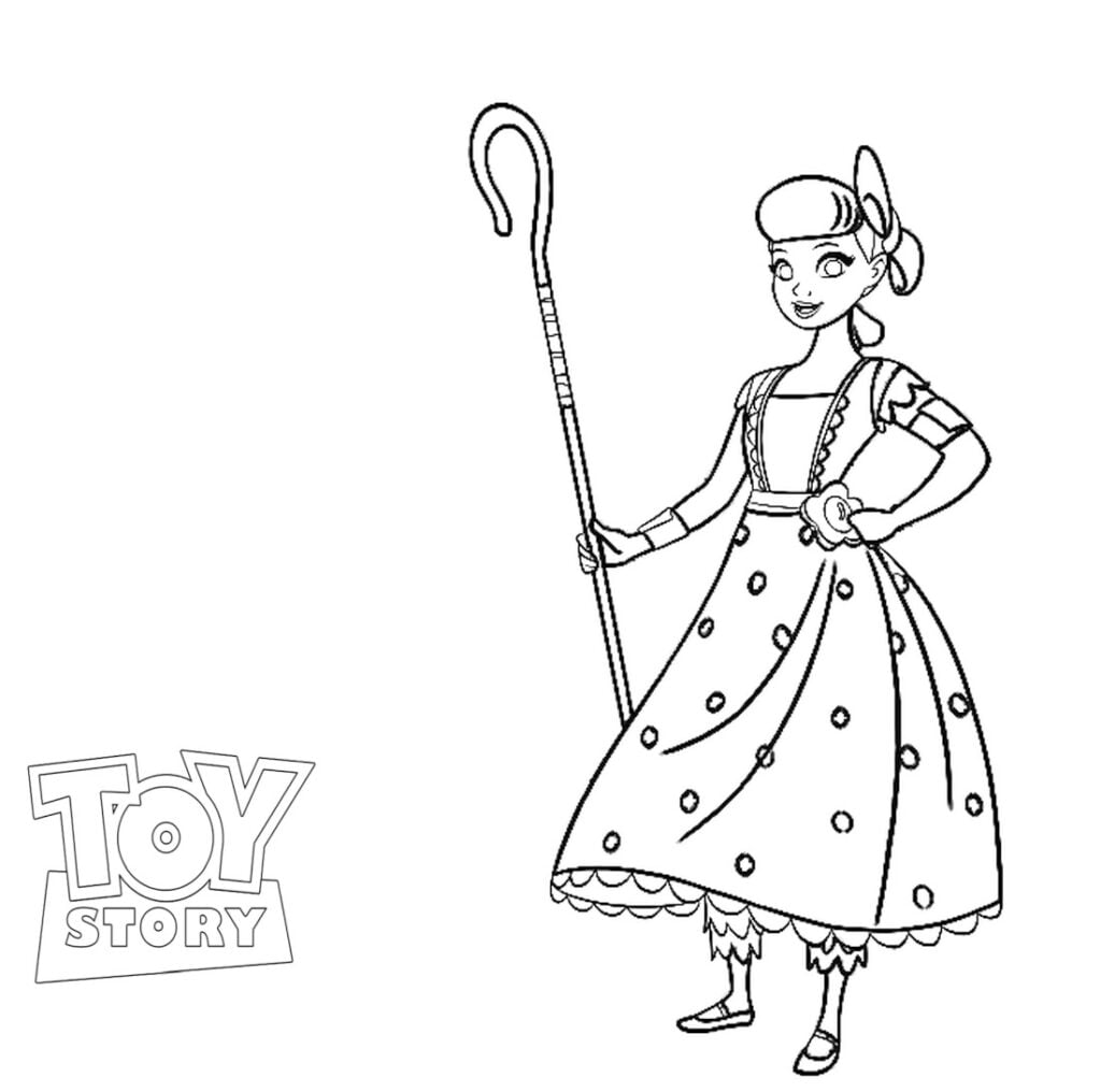Plansa de colorat Toy Story Bo Peep