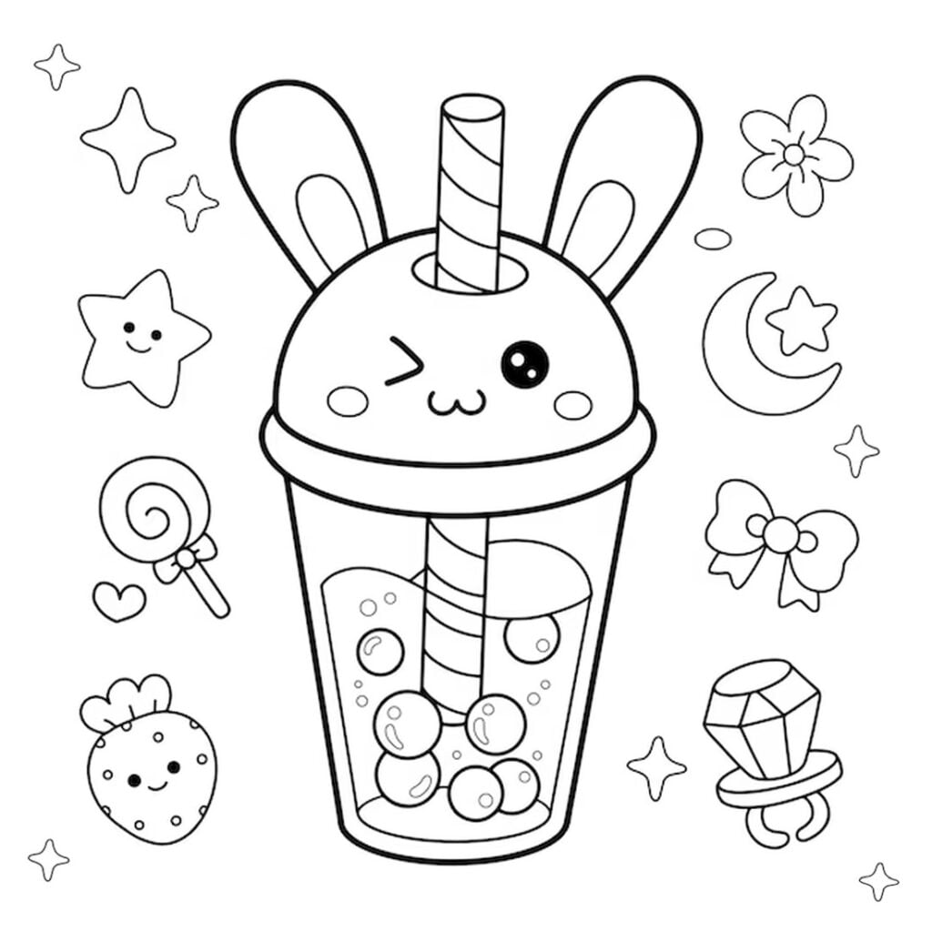 Kawaii Bubble Tea, Bubble Tea, Bubble