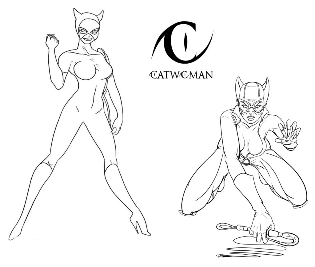 Cat woman spalvinimui