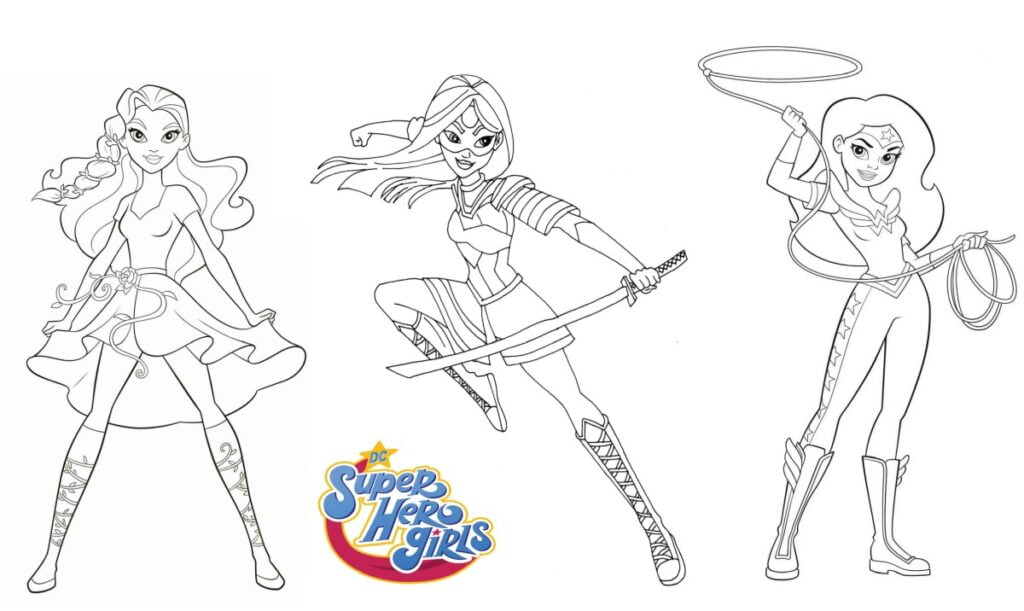 DC Super Hero Girls para colorir