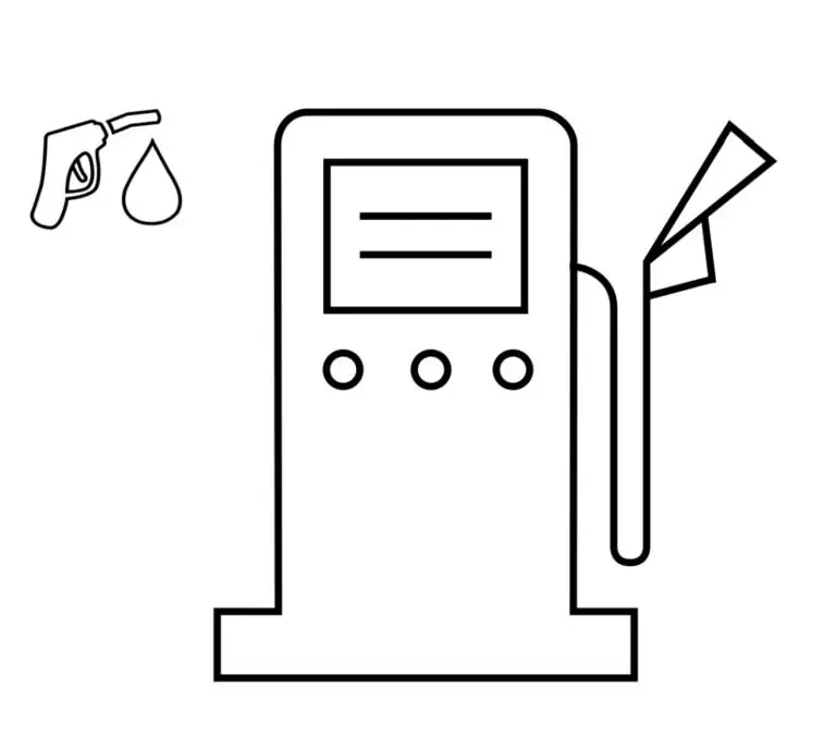 Carburant, station-service pour coloriages