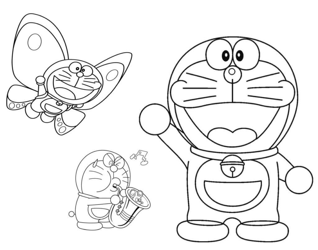 Doraemon untuk pewarnaan 