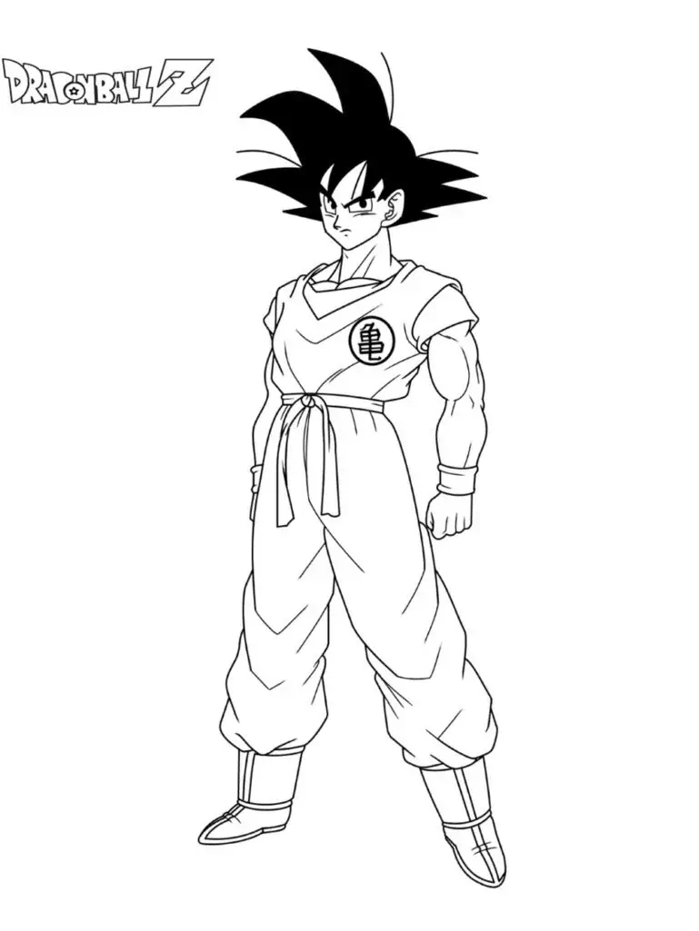 Dragon Ball Z võitleja värvimiseks