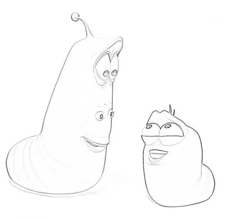 Boyama için iki larva
