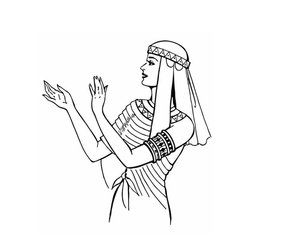 Egyptisk prinsesse tegninger