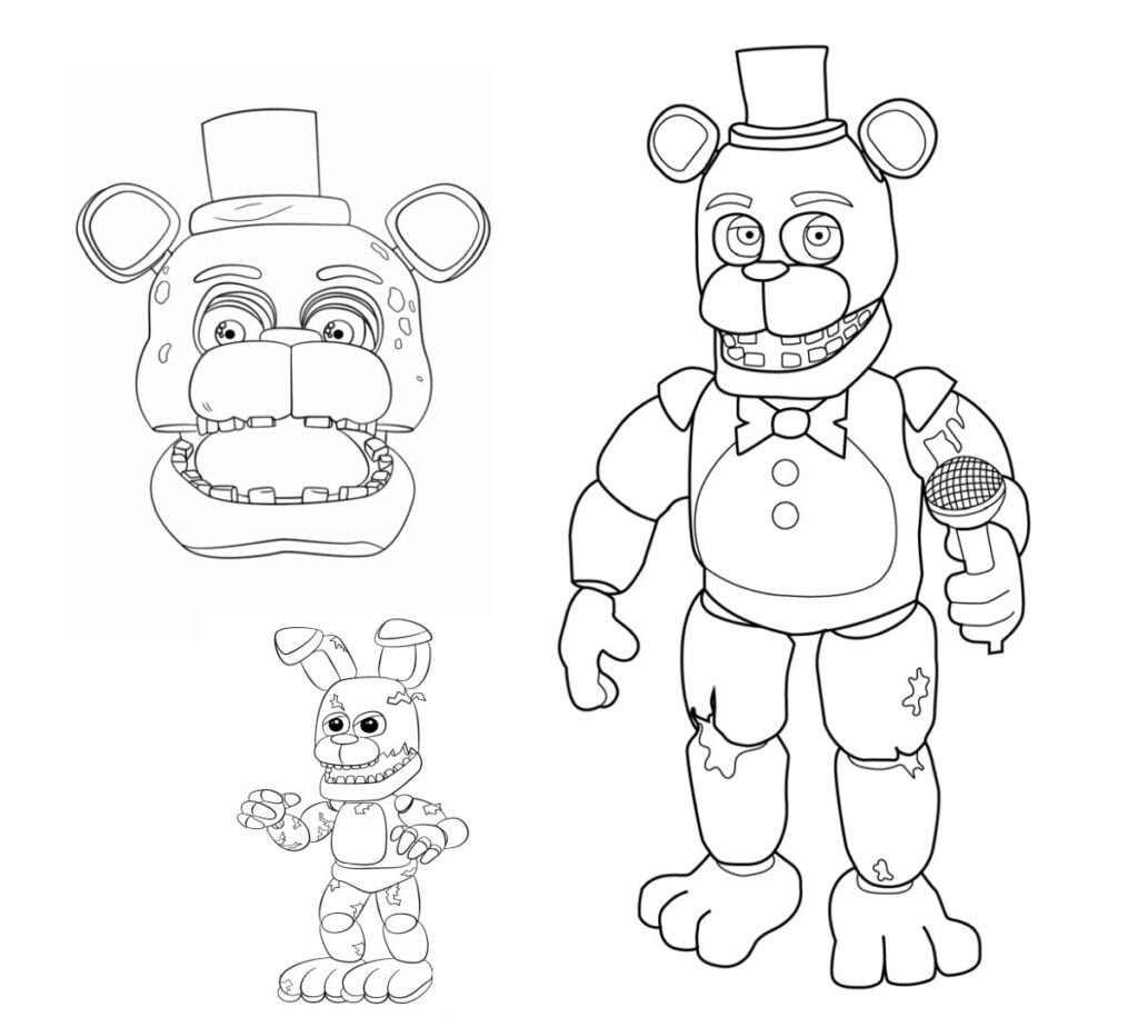 Disegni da colorare di Freddy, cinque notti da Freddy