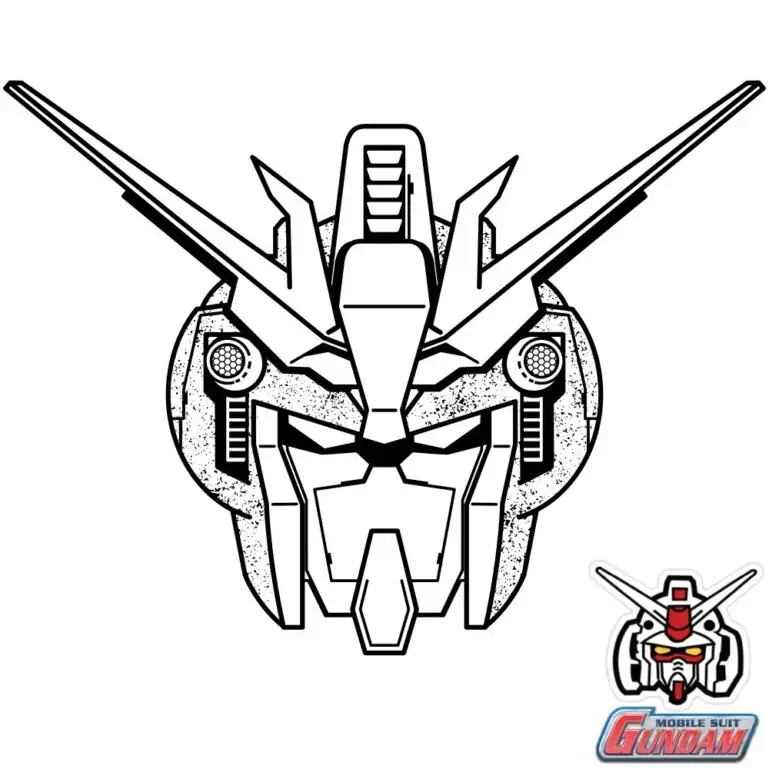 Cabezal Gundam para colorear