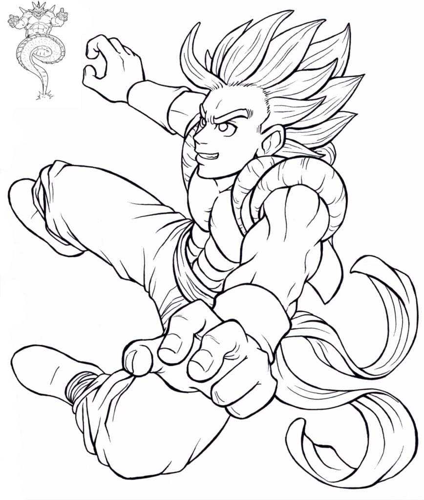 Gogeta para colorir