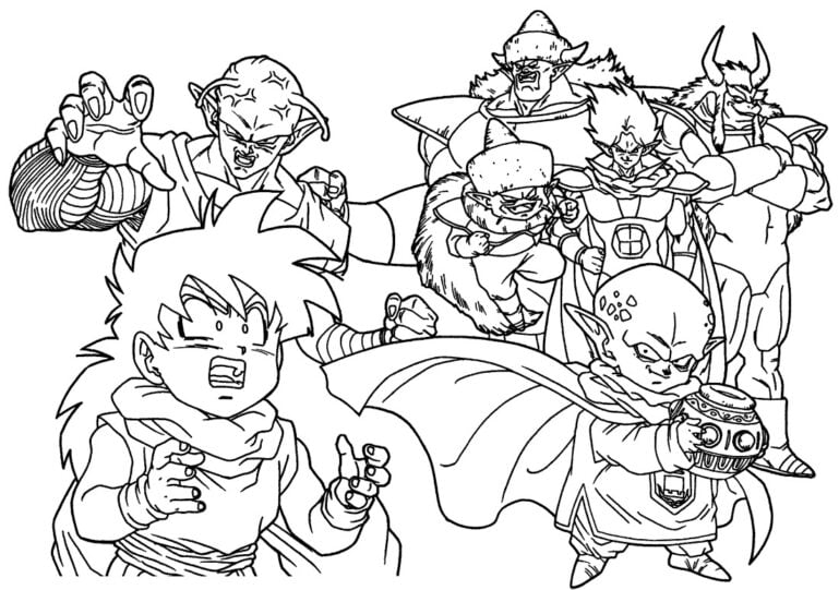 Dragon Ball Z coloriages 🐉 – PEPE.LT