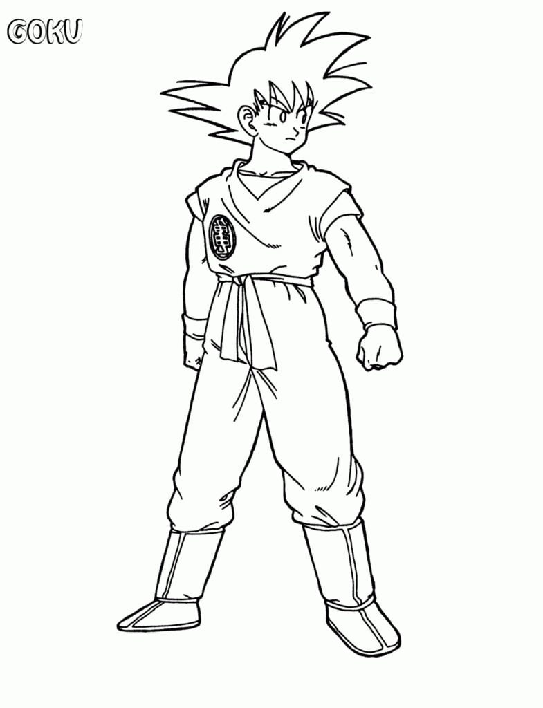 Planse de colorat Goku