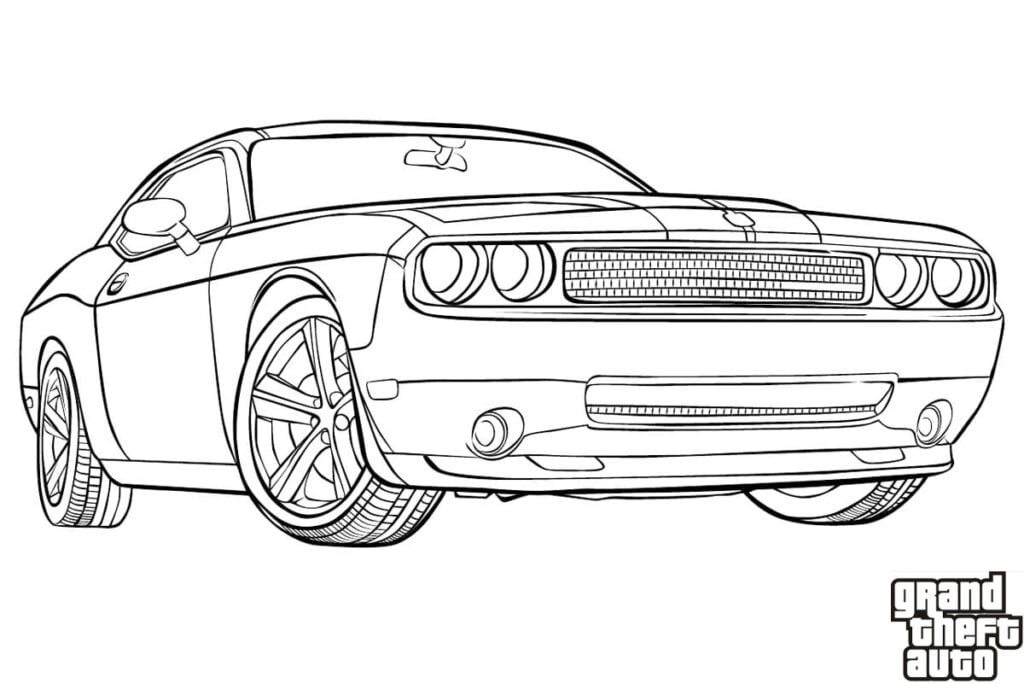 Máquina GTA para colorear