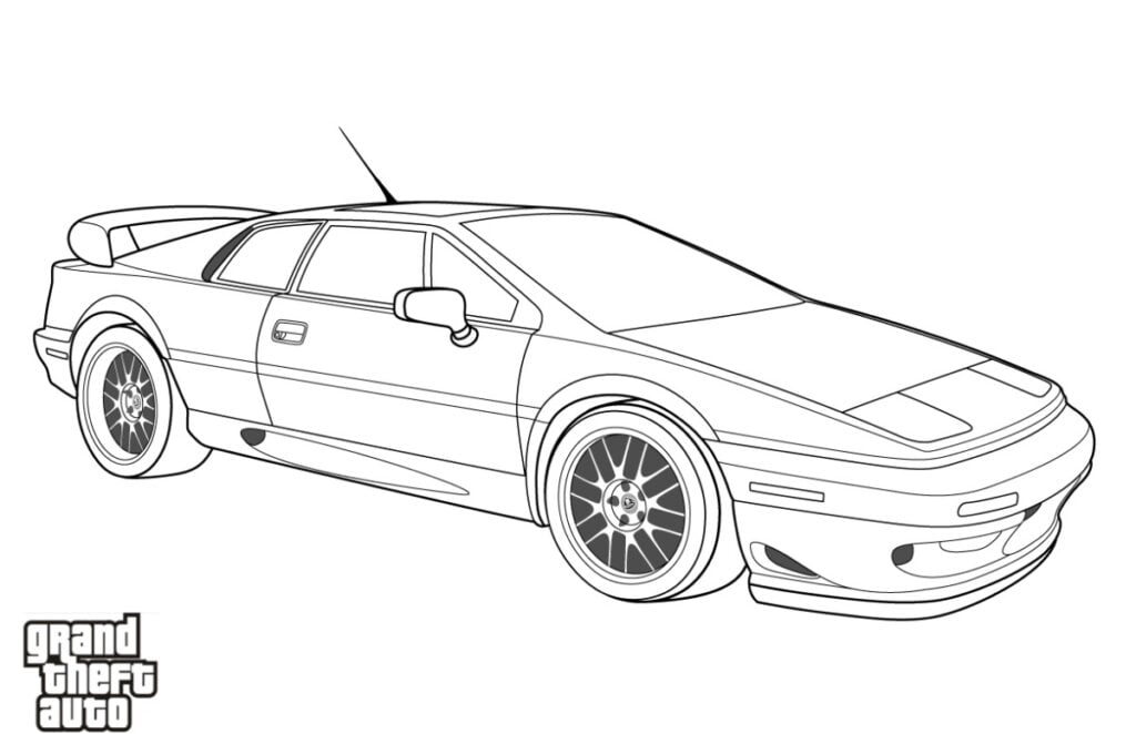  Coloriages de voiture Grand Theft Auto