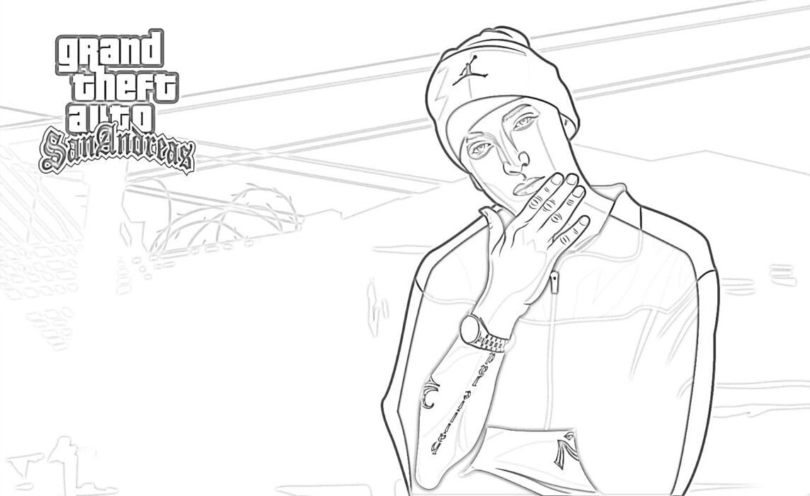 GTA Grand Theft Auto Ausmalbilder 🚔 – PEPE.LT